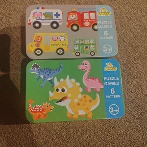 Puzzle Sets - Vehicles And Dinosaurs